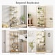 image 6 of HOMCOM 7-Tier Bookshelf, Geometric Bookcase, Industrial Floor Standing Book Shelf, Open Display Shelving Unit for Living Room, Home Office and Bedroom, White and Gold Tone | White | White and Gold Tone