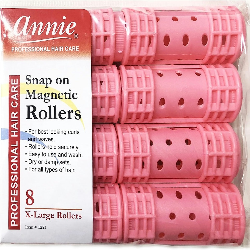 image 1 of Annie Snap On Extra Large Magnetic Rollers Pink