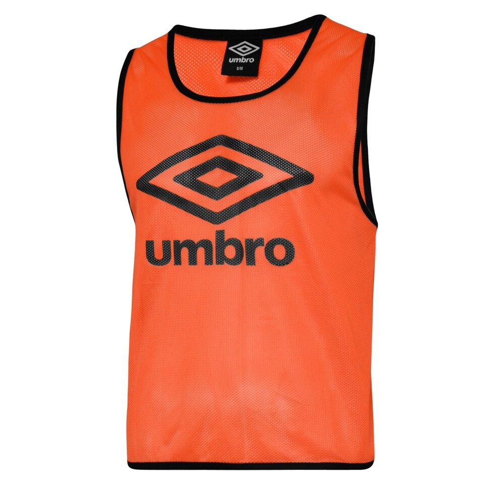 image 1 of Umbro Unisex Adult Training Bib - Fluorescent Orange/Black - S-M