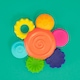 image 2 of Sassy Silicone Flower Rattle Teether