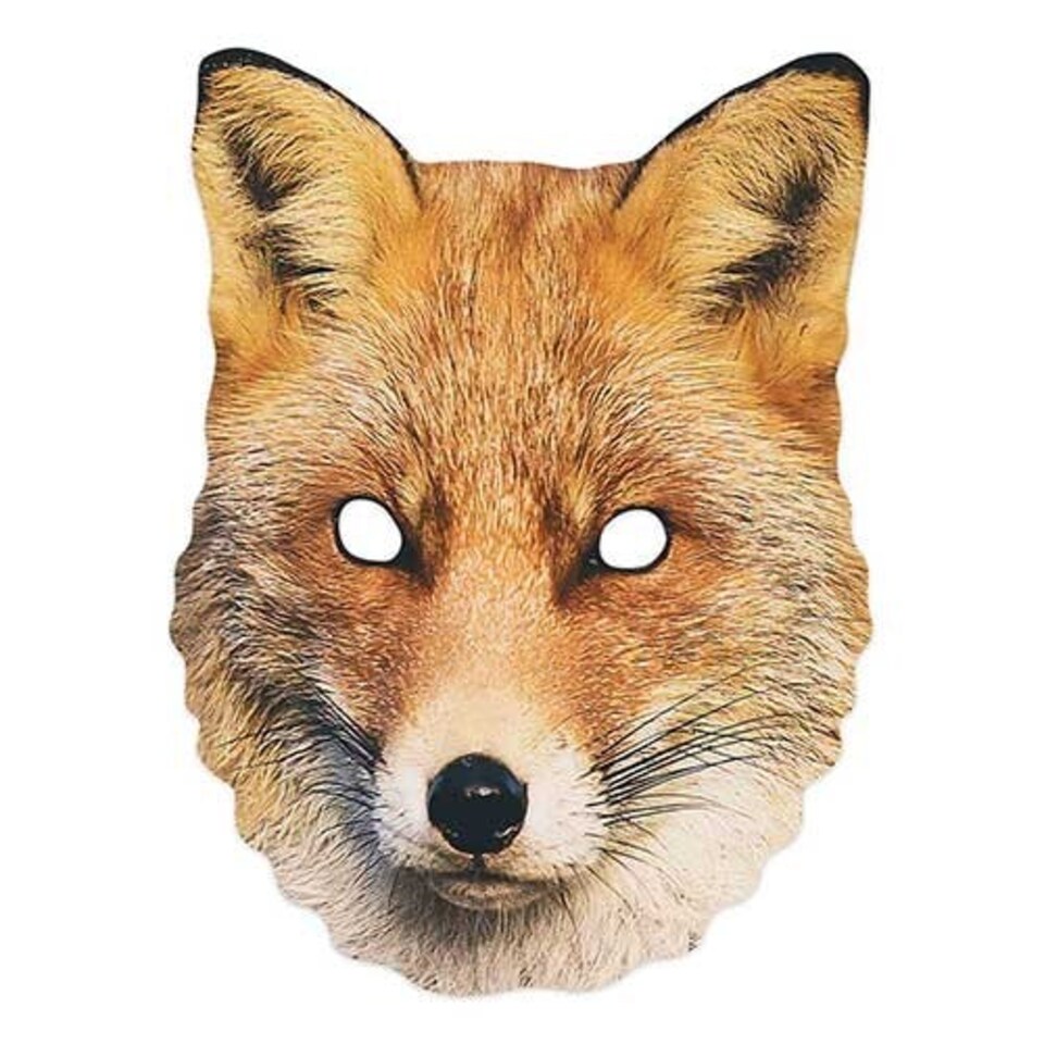 Fox Cardboard Face Mask