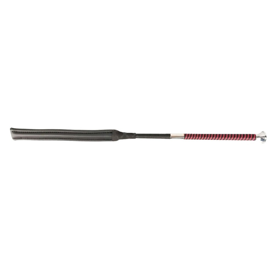 image 1 of Hy Legal Braided Horse Jumping Bat - Black/Burgundy - One Size