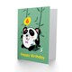 image 2 of Kawaii Swing Panda Age 6 Year Old Child Kids 6th Birthday Card