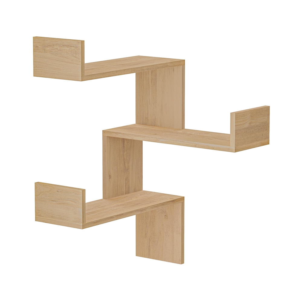 image 1 of Decortie Luksa Corner Wall Shelf 60x60x89cm Oak