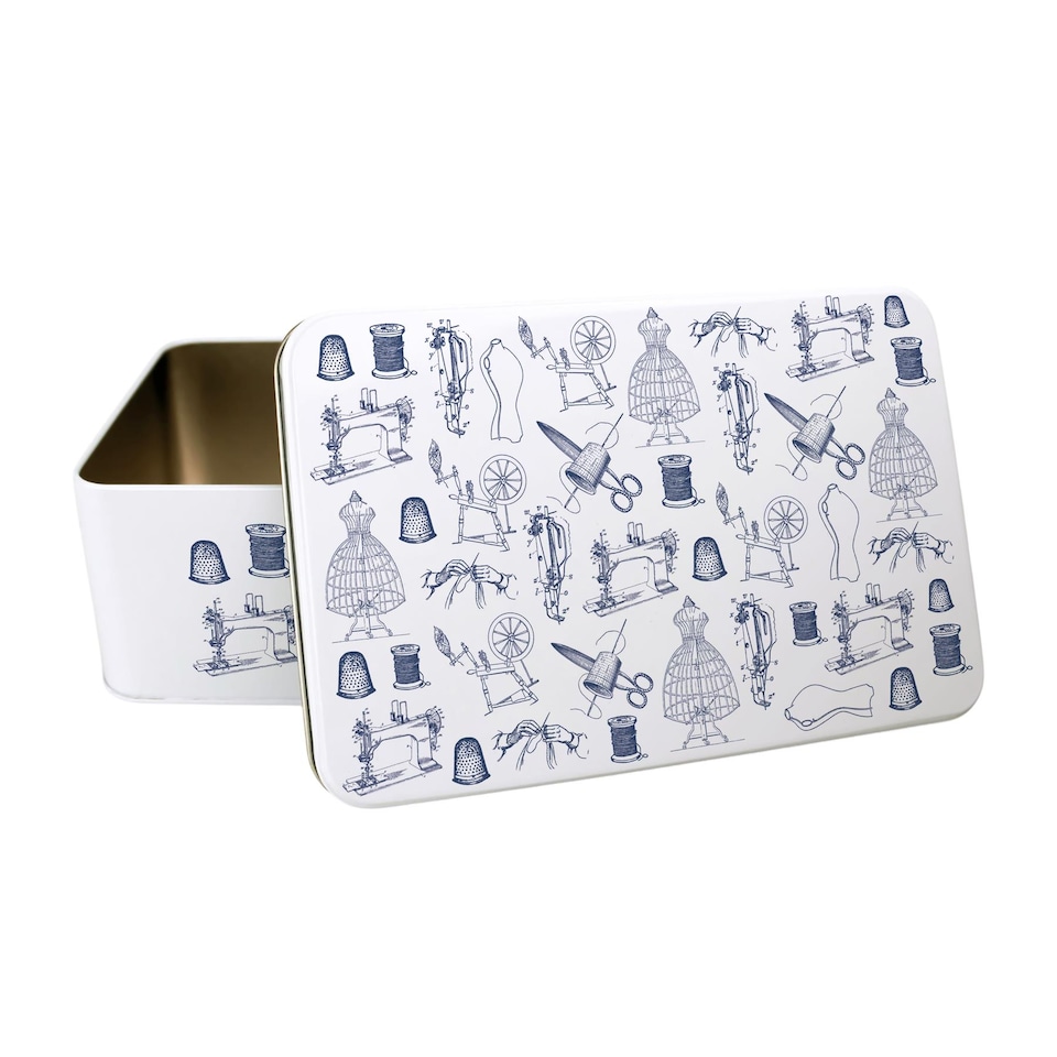 image 1 of Vintage Sewing Storage Tin