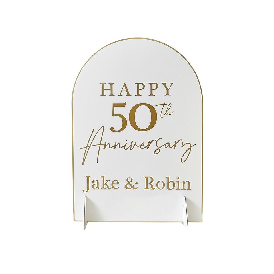 image 1 of Happy Anniversary Customisable Table Sign