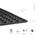 image 4 of Nicoman Rubber Ring Scraper Doormat 75x45cm | Black | 75x45cm