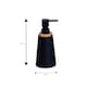 image 3 of Showerdrape Sonata Black & Bamboo 3 Piece Bathroom Accessory Set | Black | Black | 1