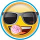 image 2 of Pack of 8 Cool Emoji Round 9" Dinner Plates