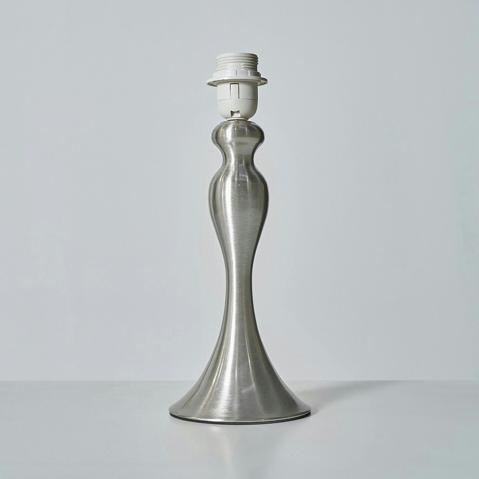 image 1 of ValueLights Modern Brushed Chrome Spindle Design Table Lamp Base
