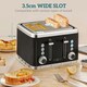 image 5 of HOMCOM 1.7L 3000W Rapid Boil Kettle and 4 Slice Toaster Set Crumb Tray Black