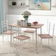 image 2 of HOMCOM 5 Piece Dining Table and Chairs Set, Space Saving Table