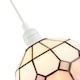 image 3 of Traditional Soft Pink and Opal White Tiffany Glass Pendant Light Shade Pink