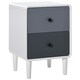 image 1 of HOMCOM Nordic Side Cabinet Nightstand Organizer with Drawer Bedroom, Living Room