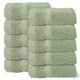 image 1 of OHS 10 x Luxury 100% Cotton 500GSM Bathroom Face Cloth Towel Green | Sage Green | Face cloth