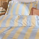 image 1 of Wylder Nature Birdie Stripe Ruffle Duvet Cover Set | Yellow | Lemon/Sky | Double