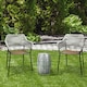 image 2 of Teamson Home Outdoor Garden Decor 2 in 1 Round Large Solar Powered Lantern LED Light