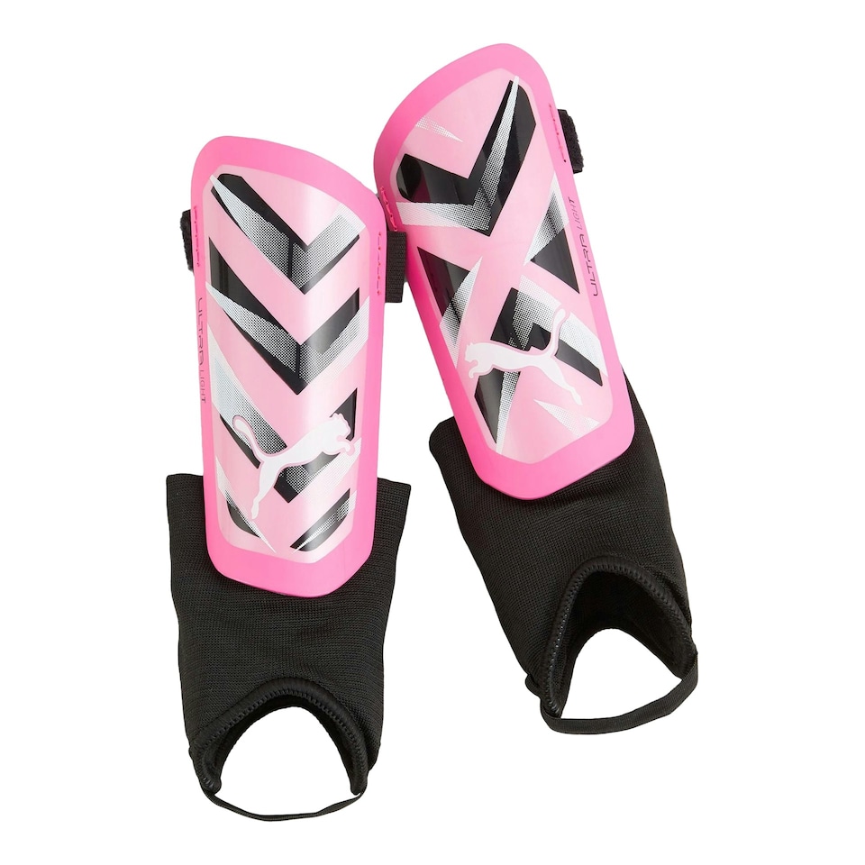 image 1 of Puma Unisex Adult Ultra Light Shin & Ankle Guards - Pink/White/Black - S