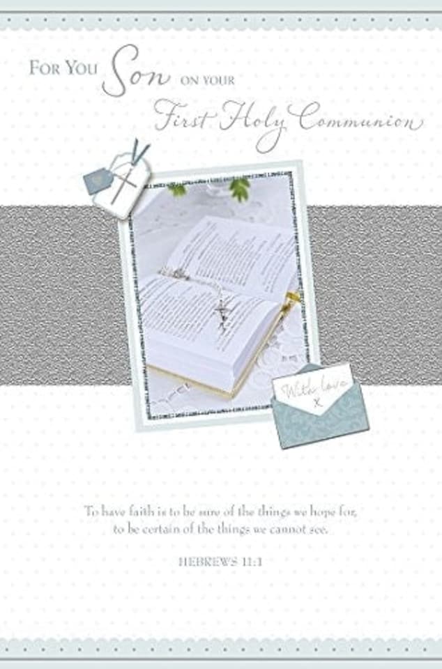 image 1 of Son First Holy Communion Nice Verse Traditional  Greeting Card