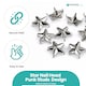 image 3 of 11mm Star Shaped Studs with Back Pin Rivets for DIY Leathercraft- 50pcs