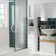 image 4 of kleankin Tall Bathroom Storage Cabinet with Mirror, Freestanding Floor Cabinet Tallboy Unit with Adjustable Shelves, White