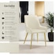 image 2 of Dining Chair Avane - velvet look, padded armchair, high backrest and armrests - Set of 2 Cream | Beige