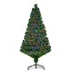 image 1 of HOMCOM 5FT Pre-Lit Fibre Optic Christmas Tree Artificial Holiday Décor Metal