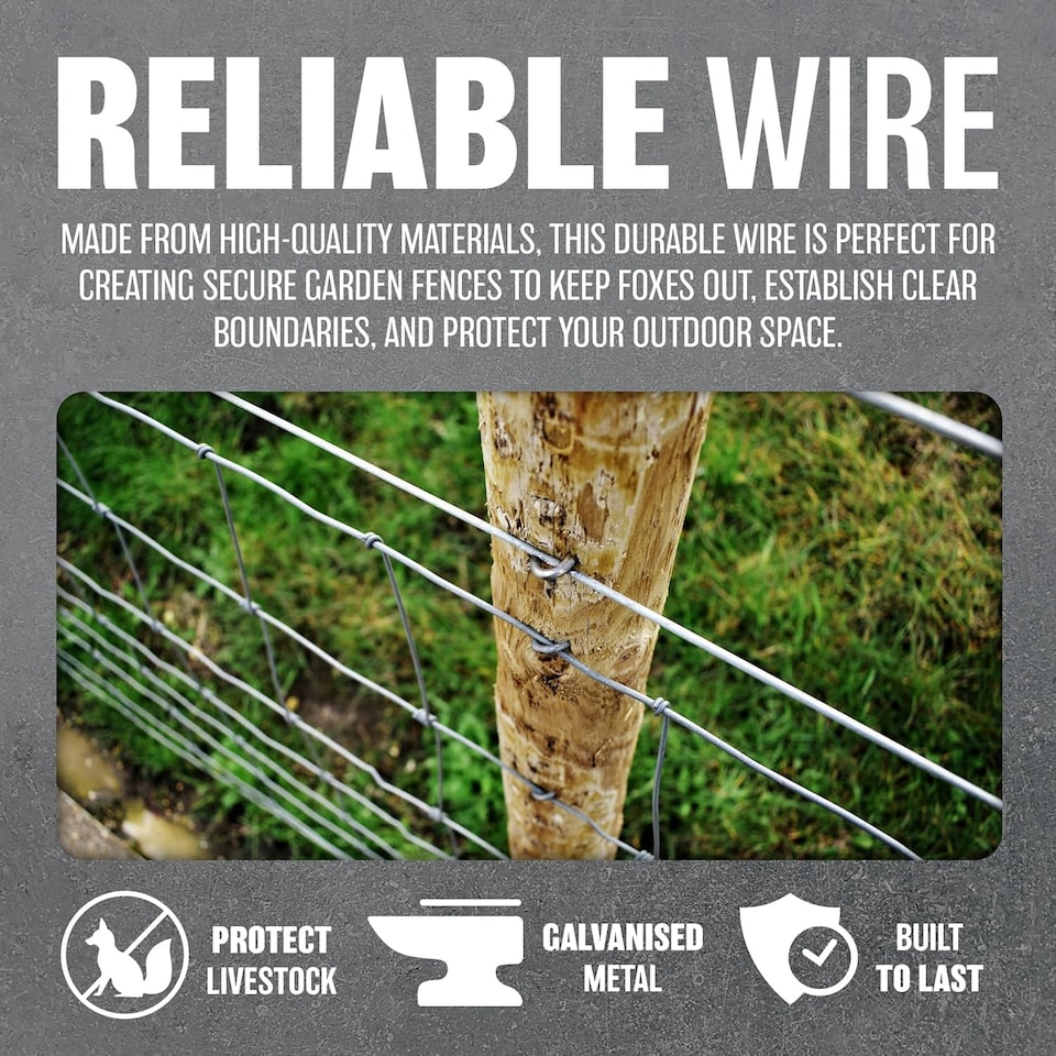 image 1 of Metal Galvanised Garden Wire Strong Plant Support 10m Multi Purpose