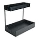 image 1 of Living and Home Multi-functional Plastic Pull Out Kitchen Storage Rack | Black