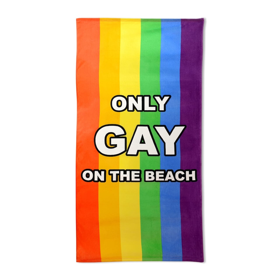 image 1 of IGGI Only Gay On The Beach Towel Pool Sun Lounger Bed Bath