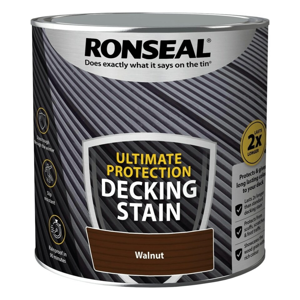 image 1 of Ronseal Ultimate Decking Stain, Walnut, 2.5L