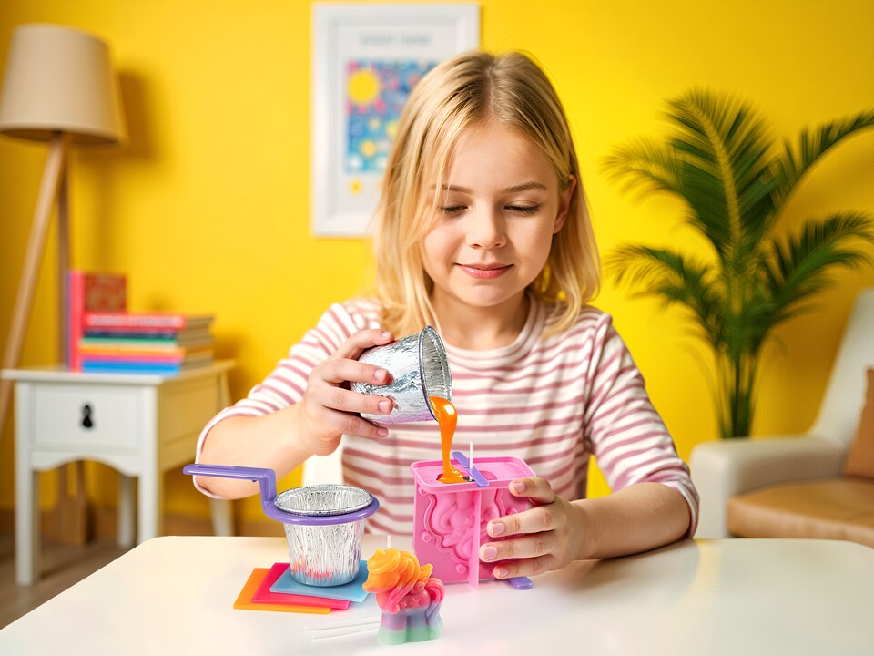 image 1 of KidzMaker - 3D Unicorn Candle Making Kit