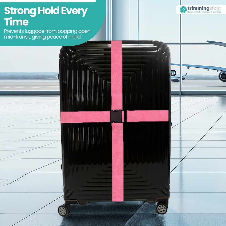 image 1 of Strong Adjustable Luggage Strap with Buckle - Pack of 4