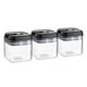 image 1 of Argon Tableware Flip Lock Plastic Food Storage Containers - 500ml - Black - Pack of 9