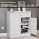 image 5 of Vida Designs Dalby 2 Door 1 Drawer Shoe Cabinet Shoe Rack Storage Cupboard, White