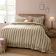 image 1 of Wylder Connie Striped Ruffle Duvet Cover Set | Green | Olive | Super King | 1