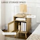 image 4 of HOMCOM Nightstand, Rattan Bedside Table, Sofa Side Table