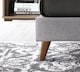 image 3 of 5ft King Size Light Grey Soft Touch, Button Back Fabric Upholstered Bed Frame Bedstead. | Grey | Light Grey | King