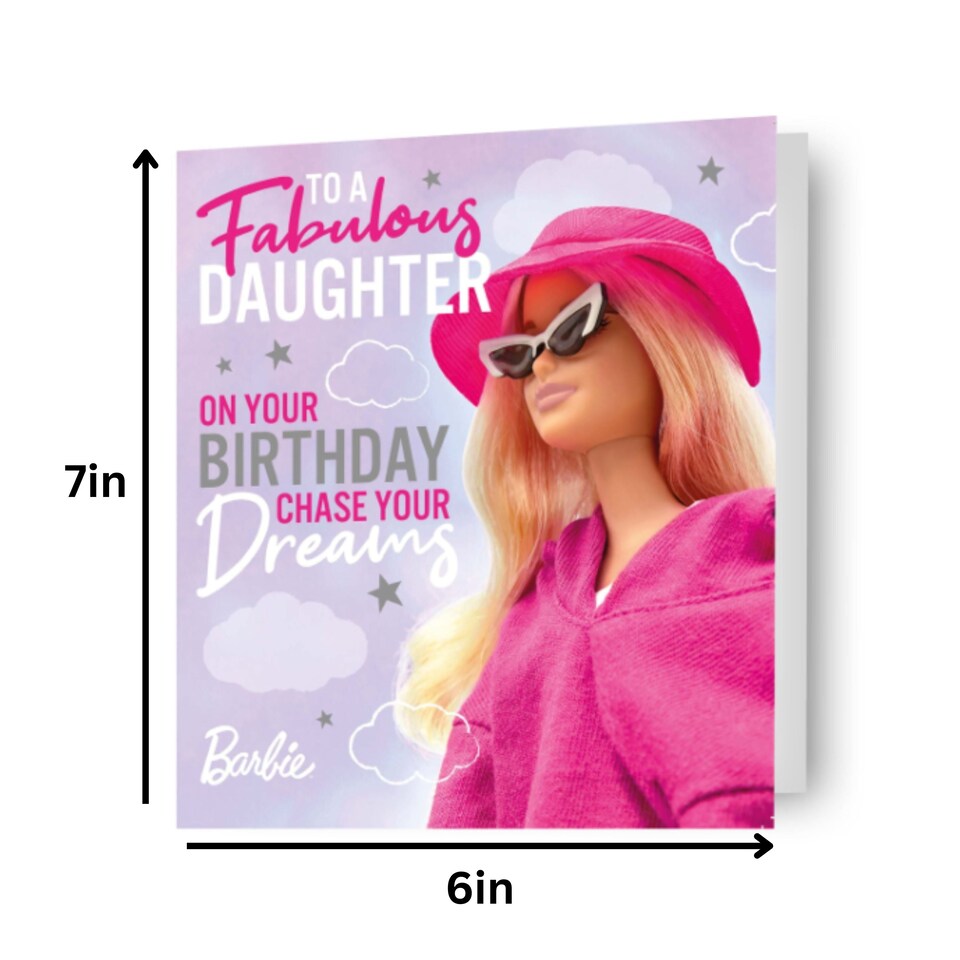 image 1 of Barbie 'Fabulous Daughter' Birthday Card