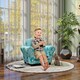 image 2 of AIYAPLAY Kids Sofa Set Toddler Armchair with Footrest, Children Chair, Blue