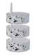 image 1 of 3Pc Speckled Plastic Rotary Storage Set | White