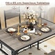 image 3 of COSTWAY 4-piece Dining Set Table with Chairs & Bench Grey Grey