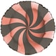 image 1 of Rose Gold & Platinum Grey Candy Swirl Round Foil Helium Balloon 46cm / 18 in