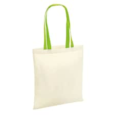 Westford Mill Bag 4 Life Contrast Handle Tote - Natural/Lime - One Size Cream