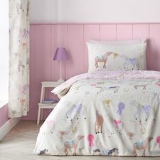 Catherine Lansfield Happy Horses Reversible Duvet Cover Set | Cream | Double