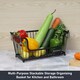 image 3 of Buckingham Multi-Purpose Stackable Storage Organising Basket 30.5 x 16 x 15 cm Black