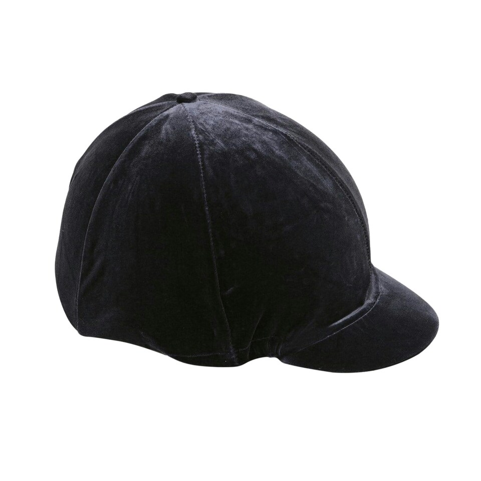 image 1 of Shires Velveteen Hat Cover - Black - 53cm - 57cm Black | 53cm - 57cm