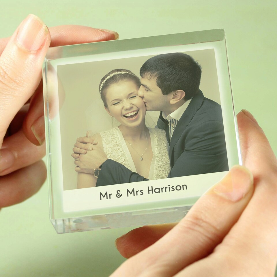 image 1 of Personalised Photo Upload Crystal Token Clear | One Size