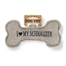 History & Heraldry Pre-Personalised Squeaky Bone Dog Toy - Schnauzer
