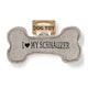 image 1 of History & Heraldry Pre-Personalised Squeaky Bone Dog Toy - Schnauzer